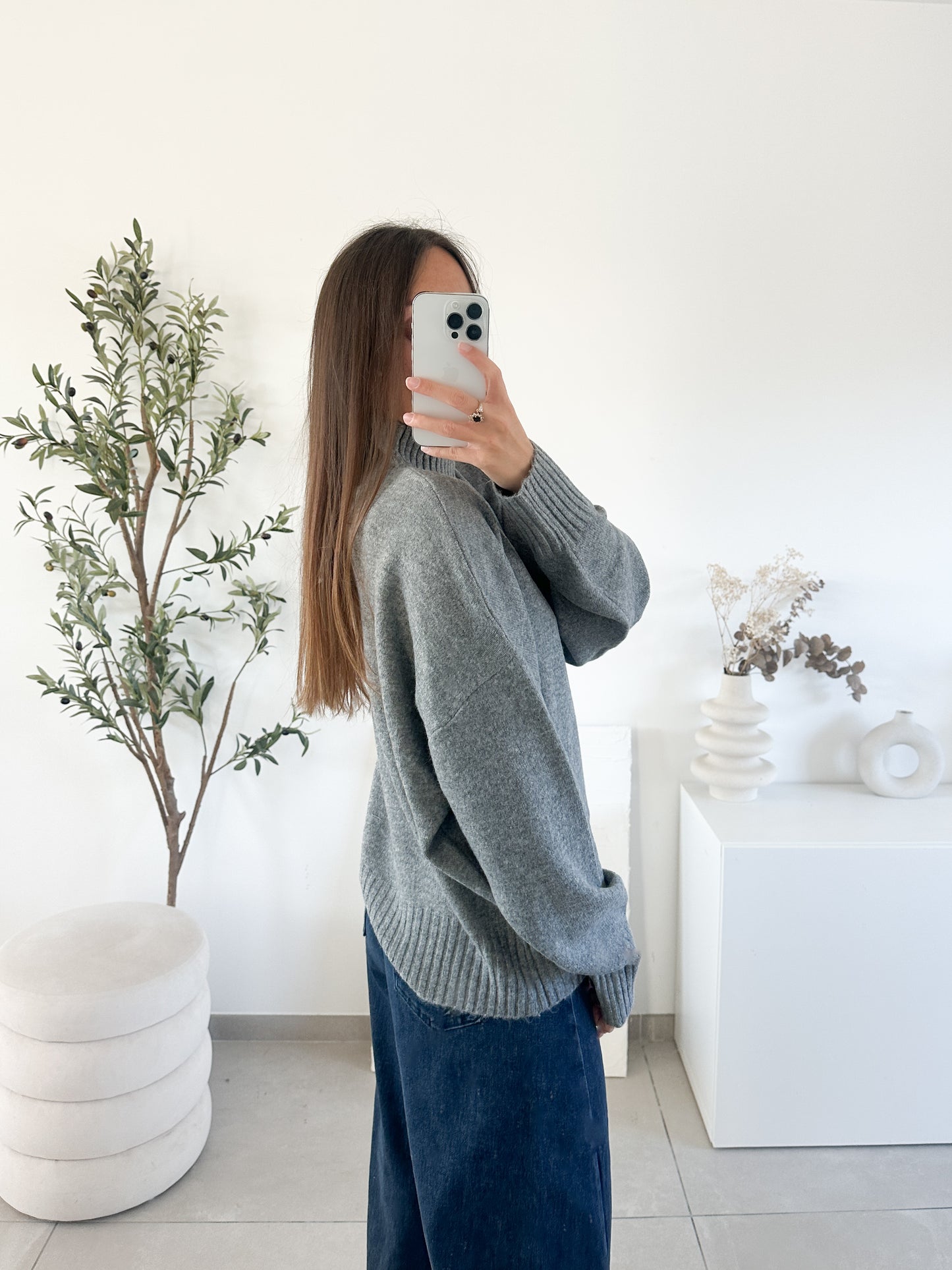 Pull oversize col montant (2 couleur)