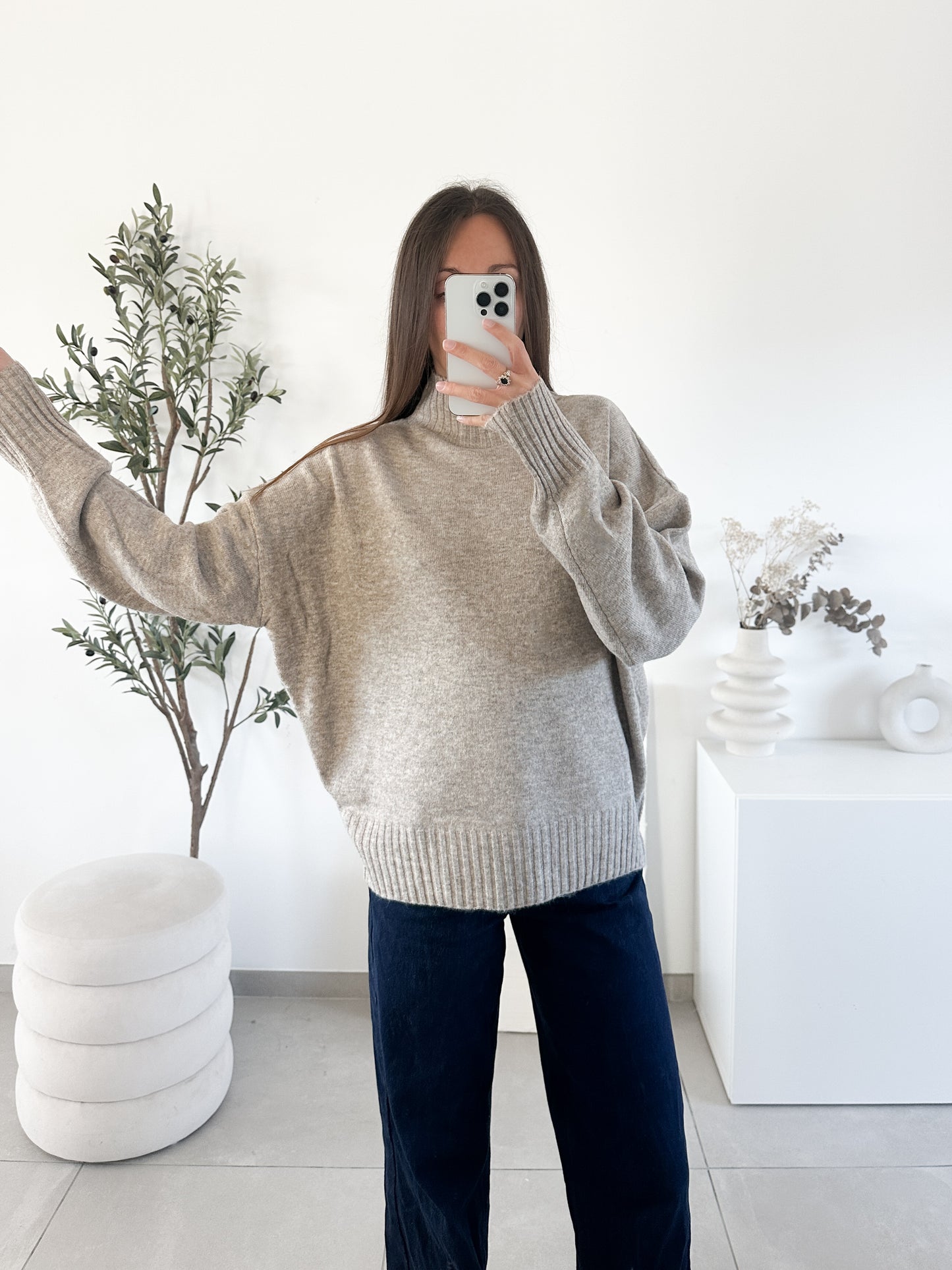 Pull oversize col montant (2 couleur)