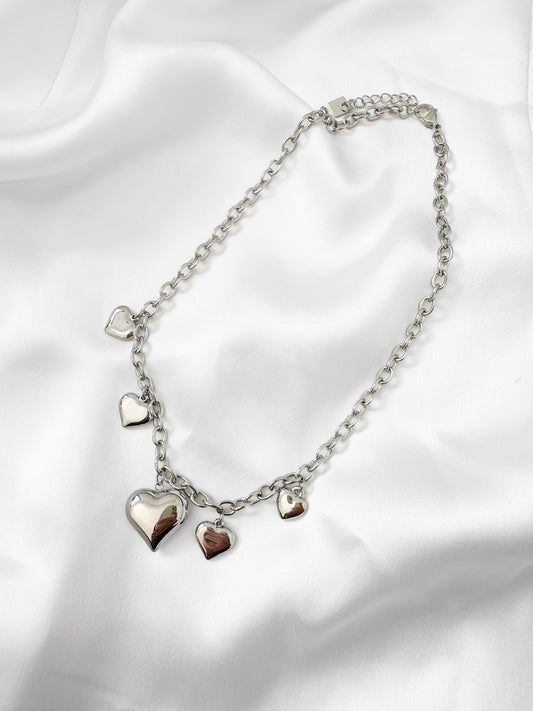 Collier coeur argent