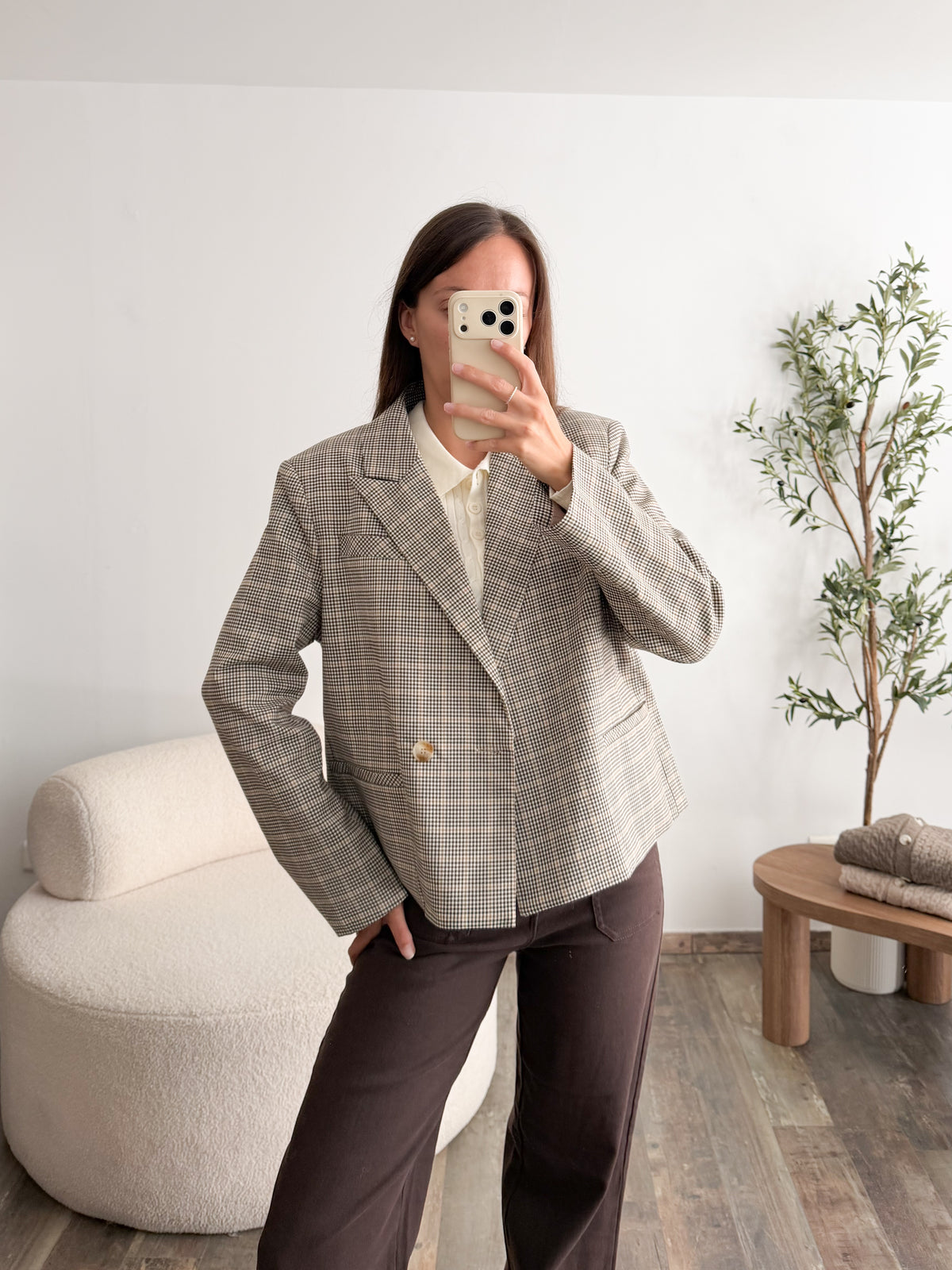 Blazer à carreaux