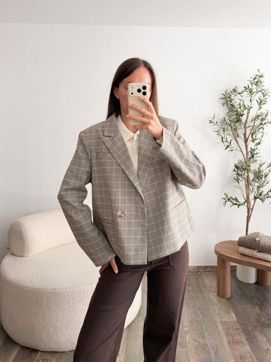 Blazer à carreaux