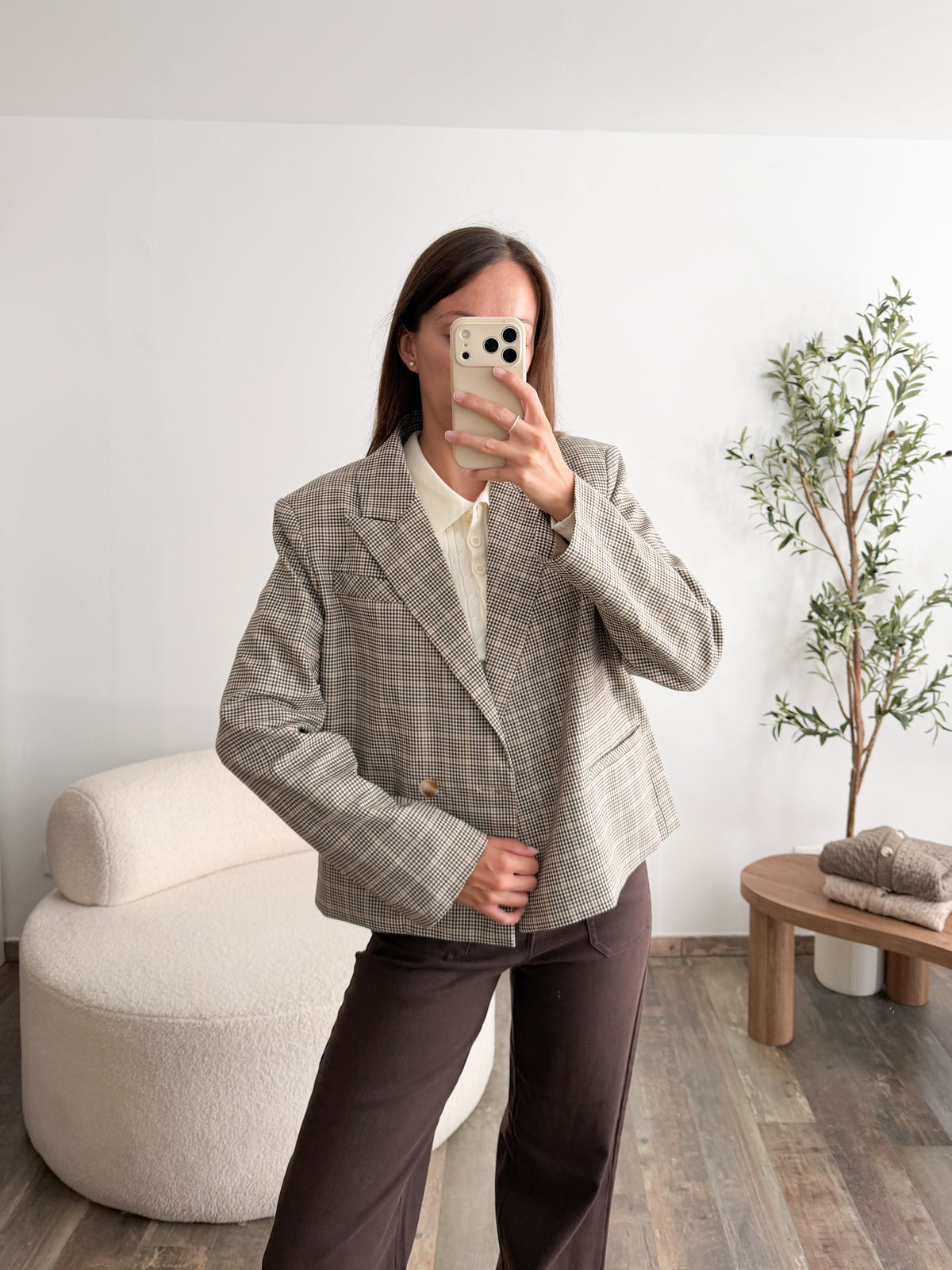 Blazer à carreaux