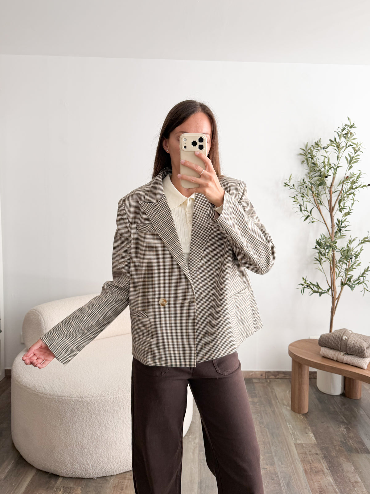 Blazer à carreaux