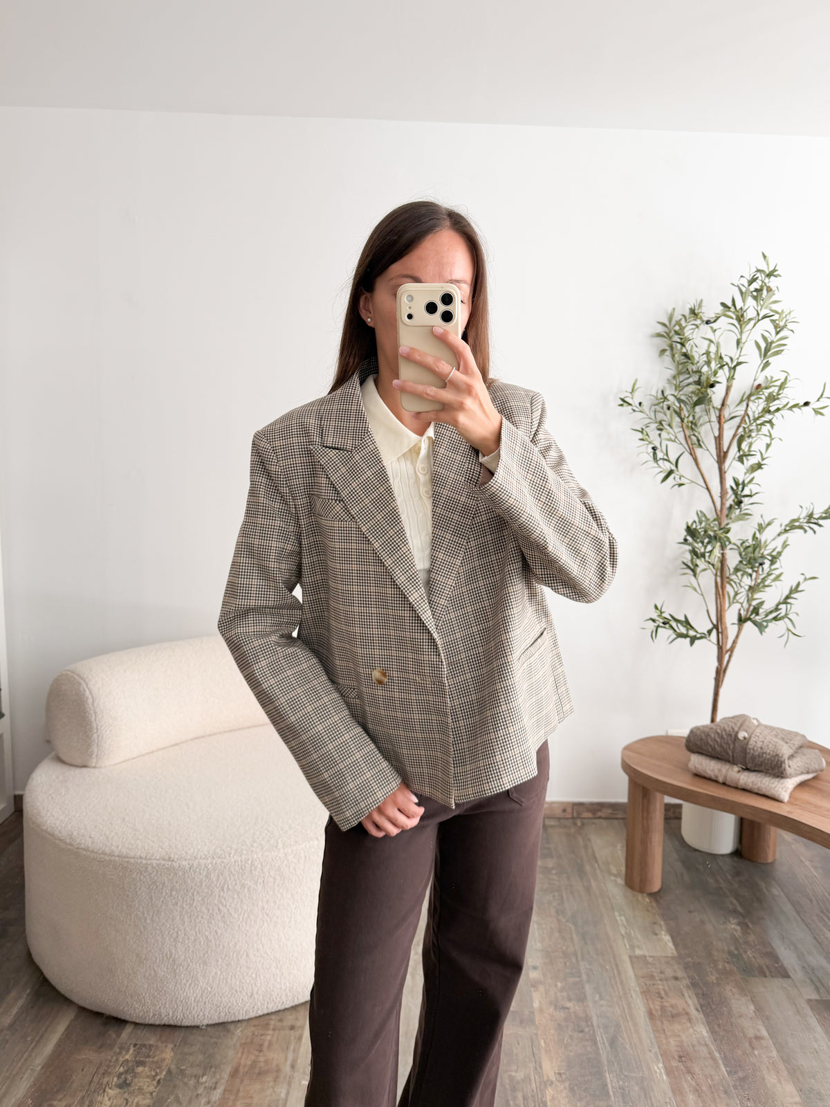 Blazer à carreaux