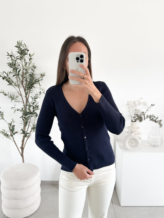Gilet Vivianne bleu marine
