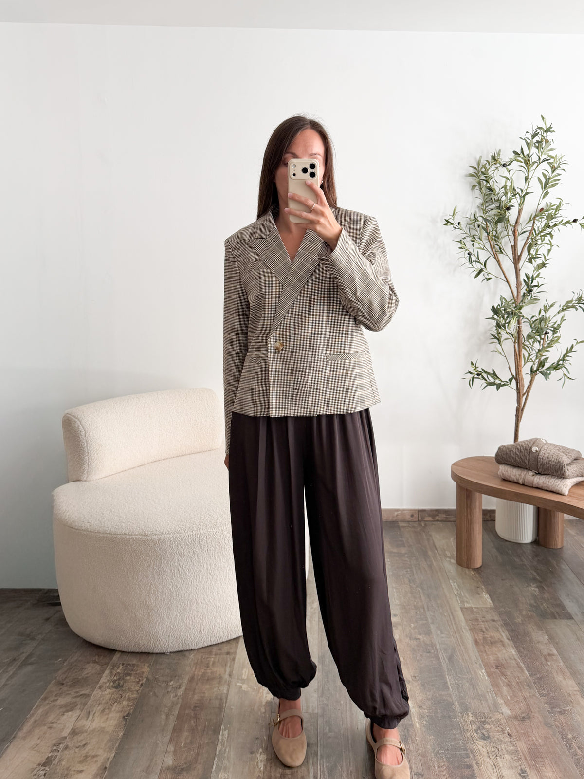 Blazer à carreaux