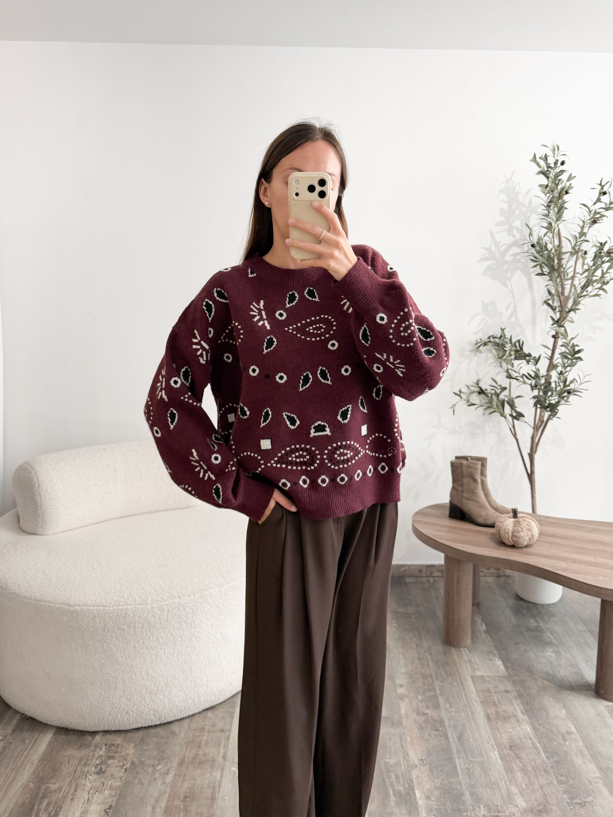 Pull bandana bordeaux