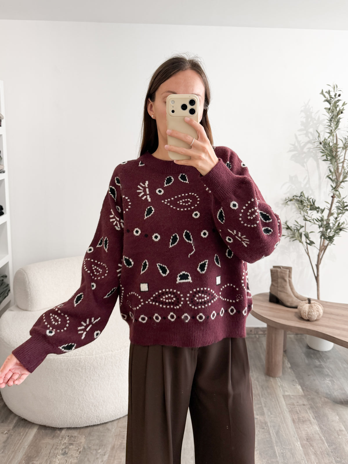 Pull bandana bordeaux