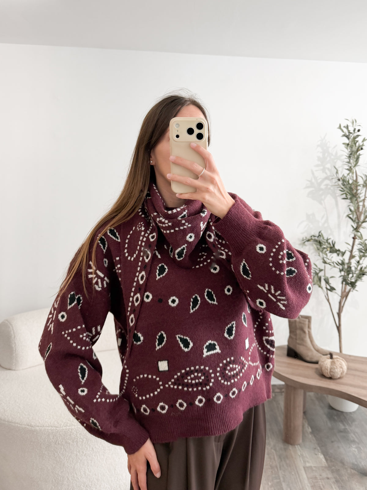 Pull bandana bordeaux