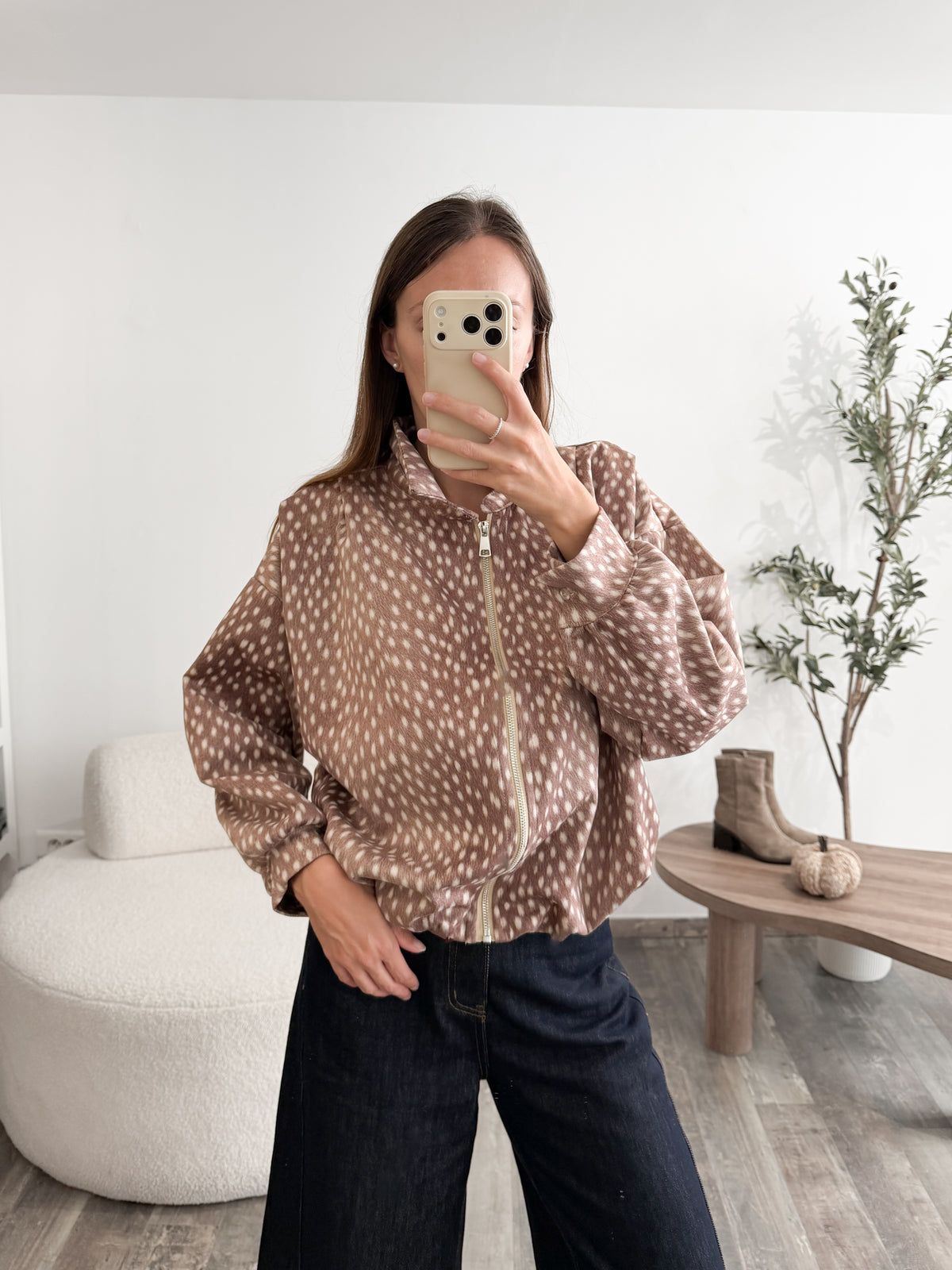 Veste motif biche