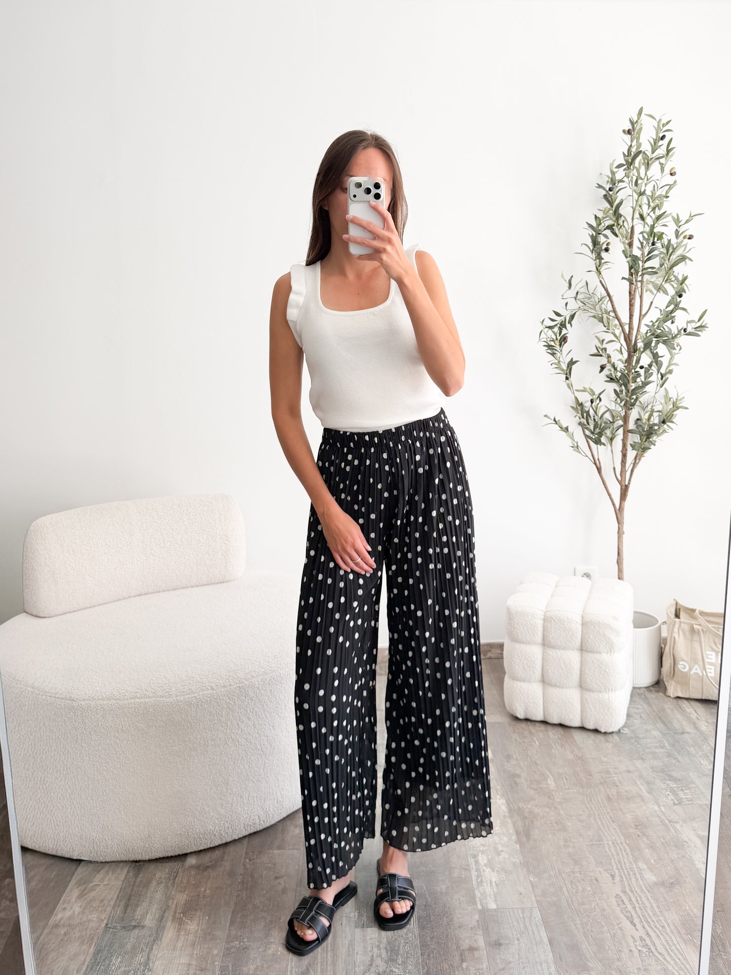 Pantalon à pois