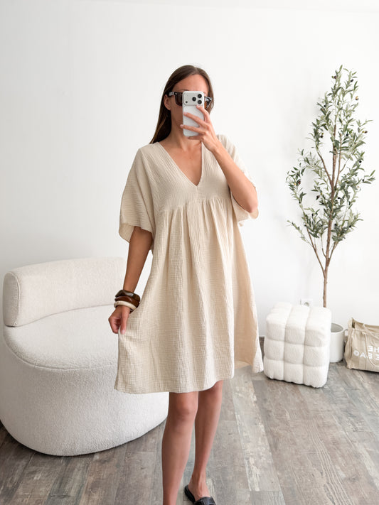 Robe gaze de coton Paola (couleur au choix)