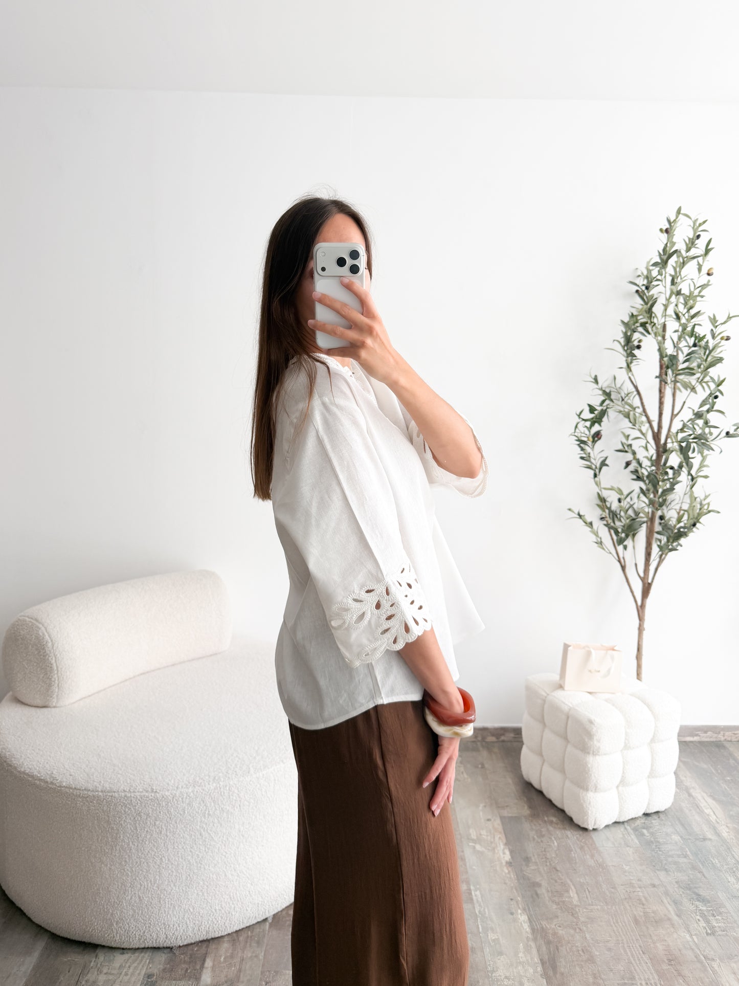 Blouse à broderie anglaise