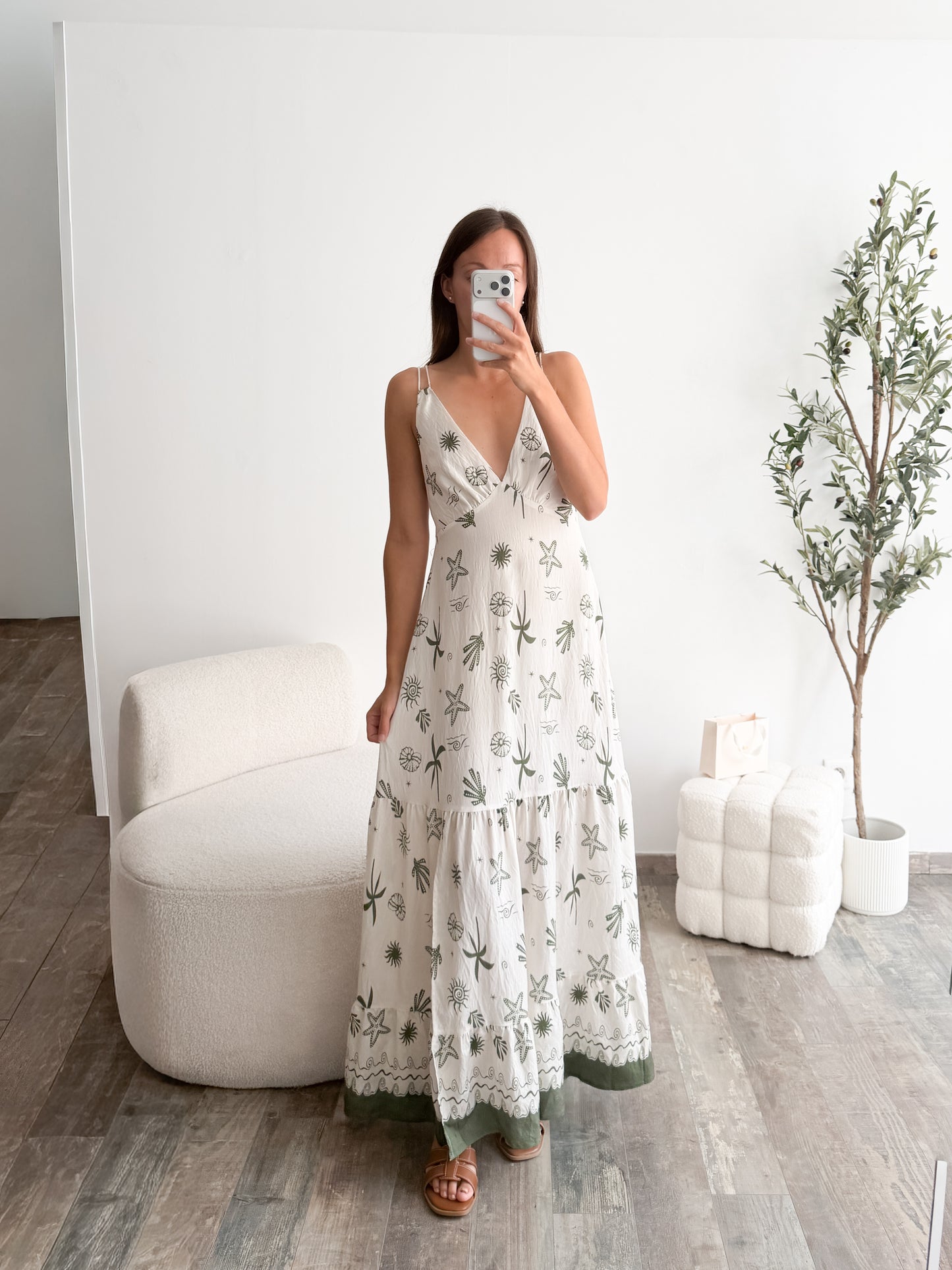 Robe Coquillages kaki