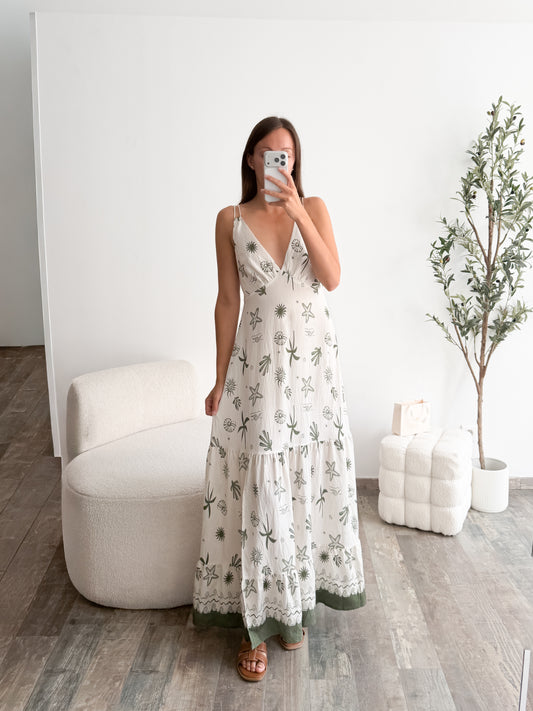Robe Coquillages kaki