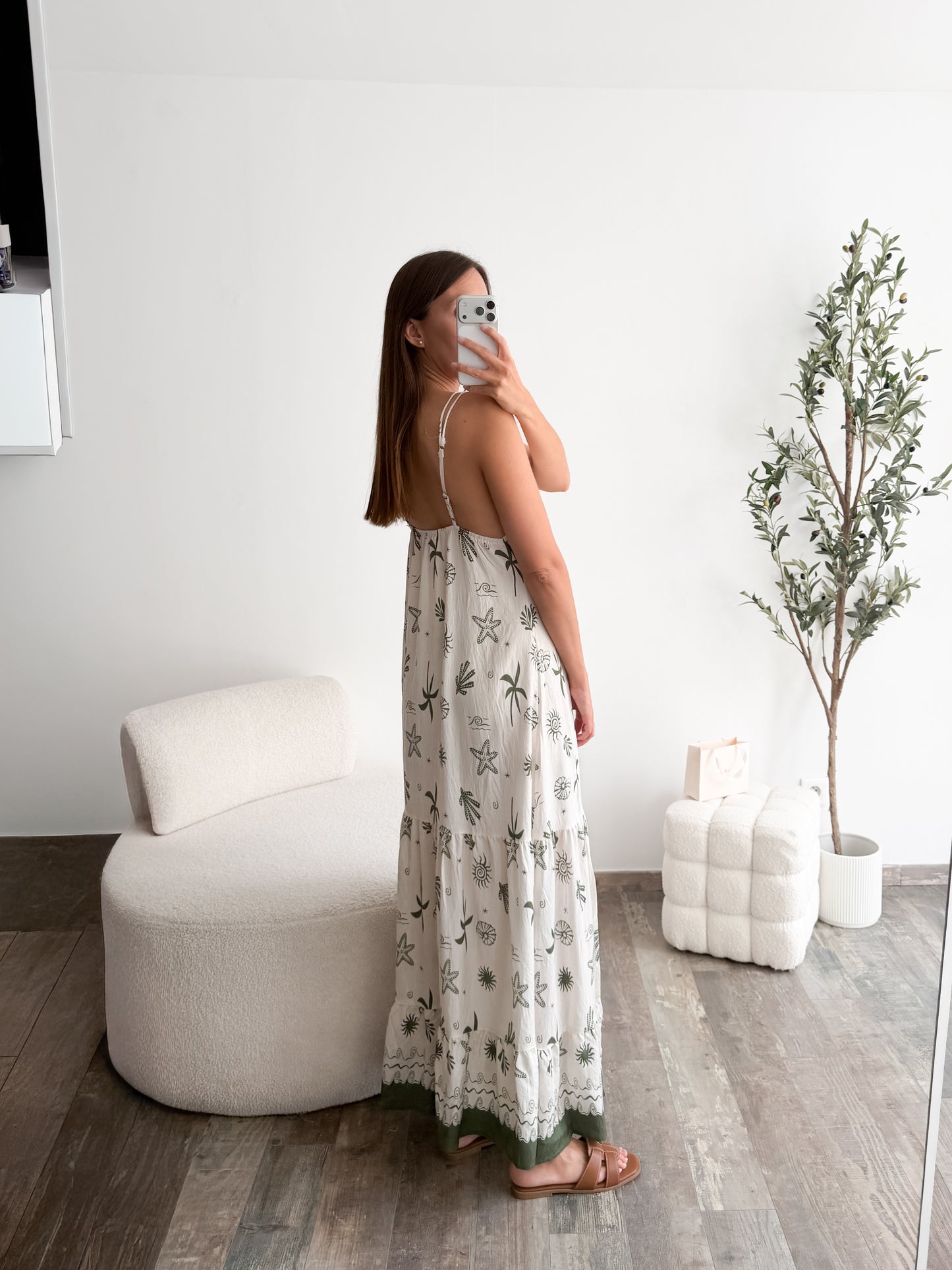 Robe Coquillages kaki