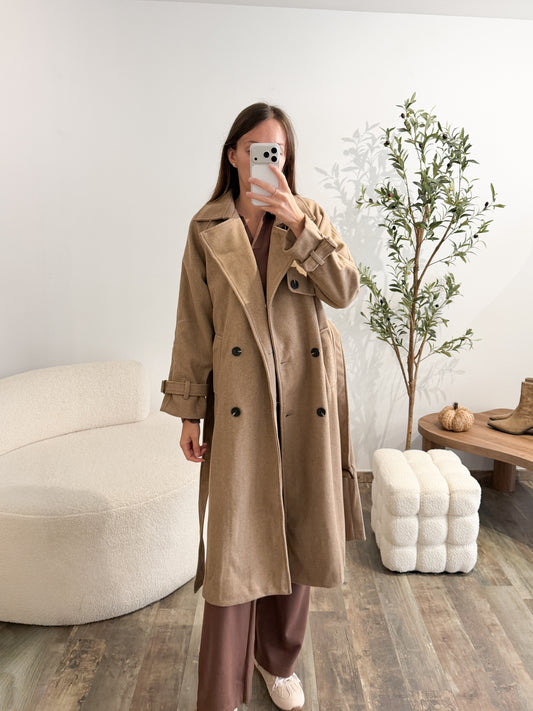 Manteau long marron