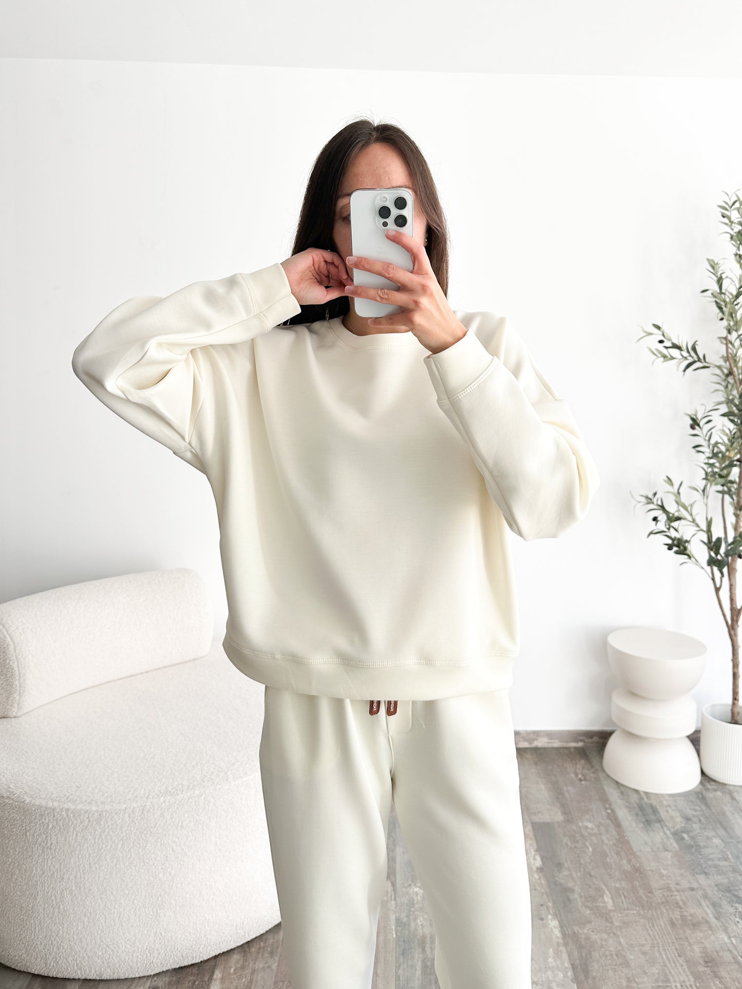 Ensemble jogging écru