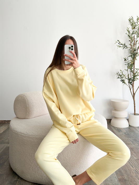 Ensemble jogging jaune