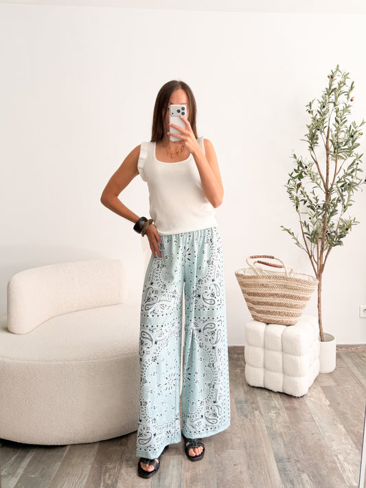 Pantalon bandana bleu