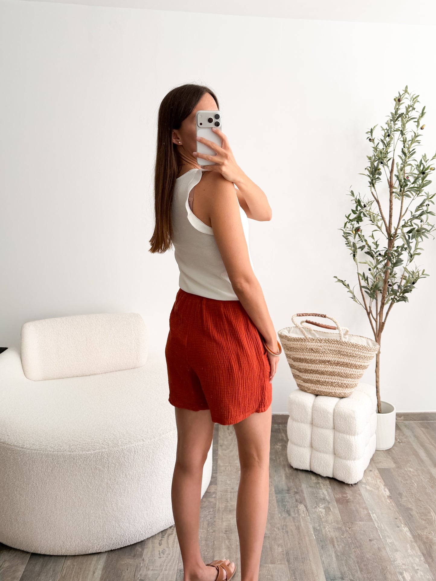 Short en gaze de coton (couleur au choix)
