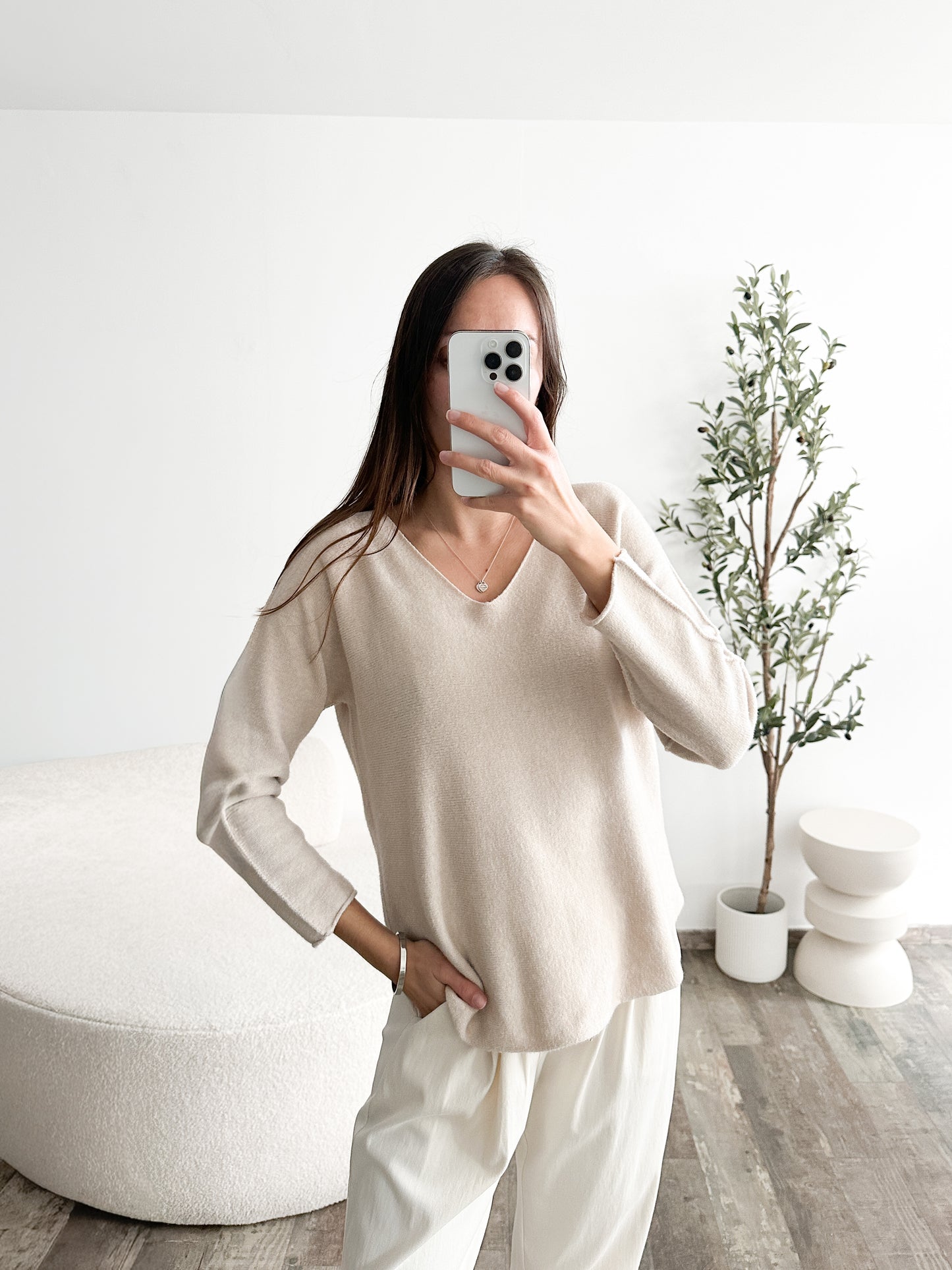 Pull Valérie beige