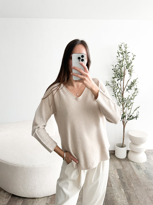 Pull Valérie beige