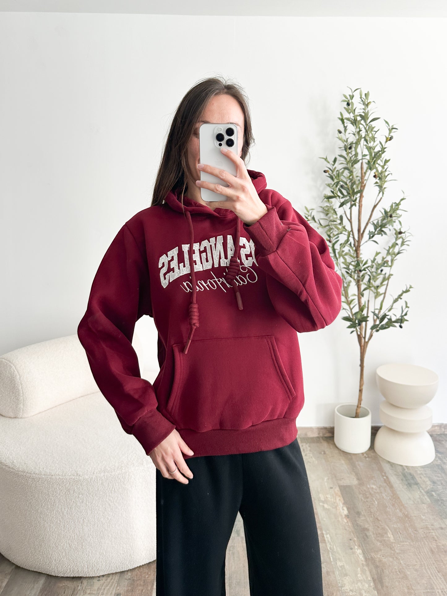 Sweat Los Angeles bordeaux