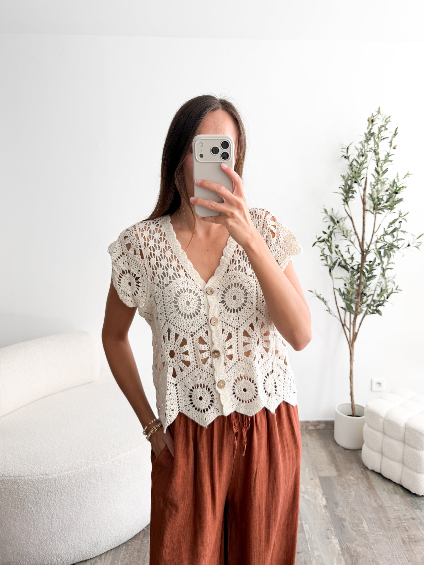 Top en crochet Mala