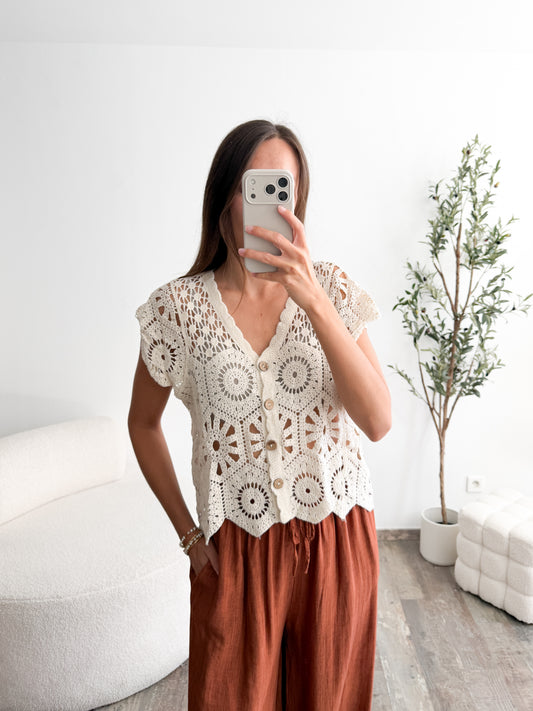 Top en crochet Mala