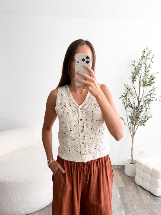 Top en crochet Moli