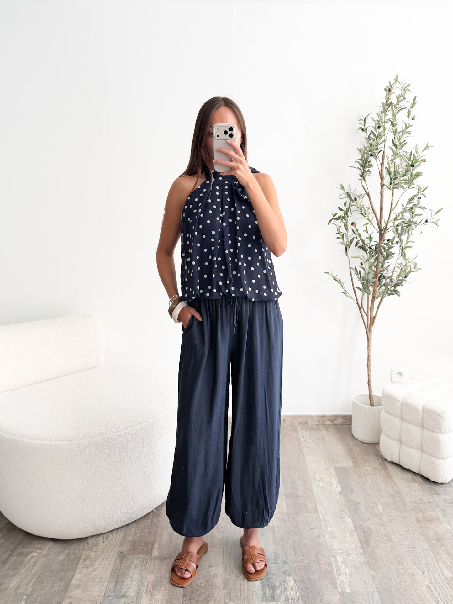 Pantalon bouffant marine