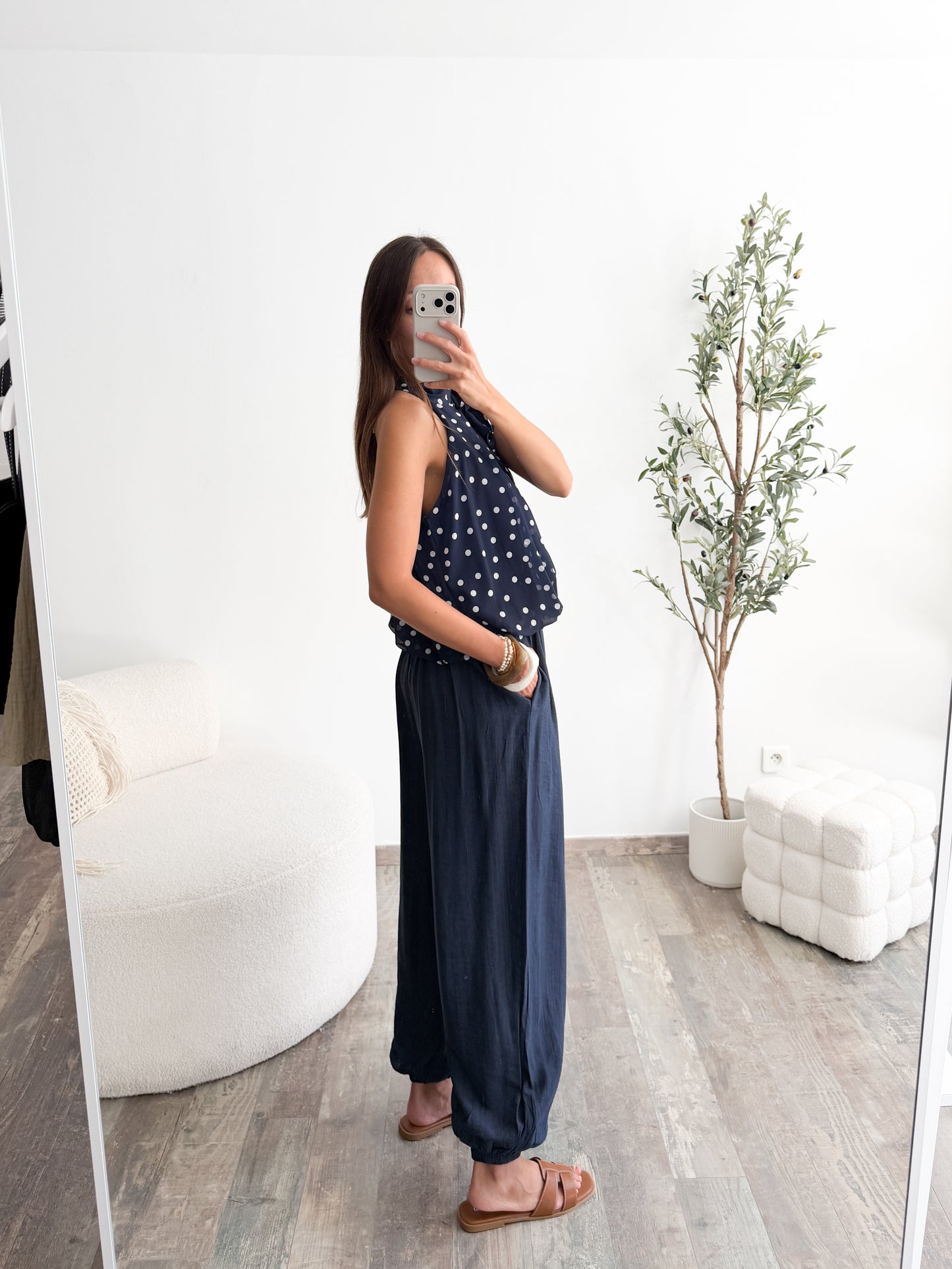 Pantalon bouffant marine