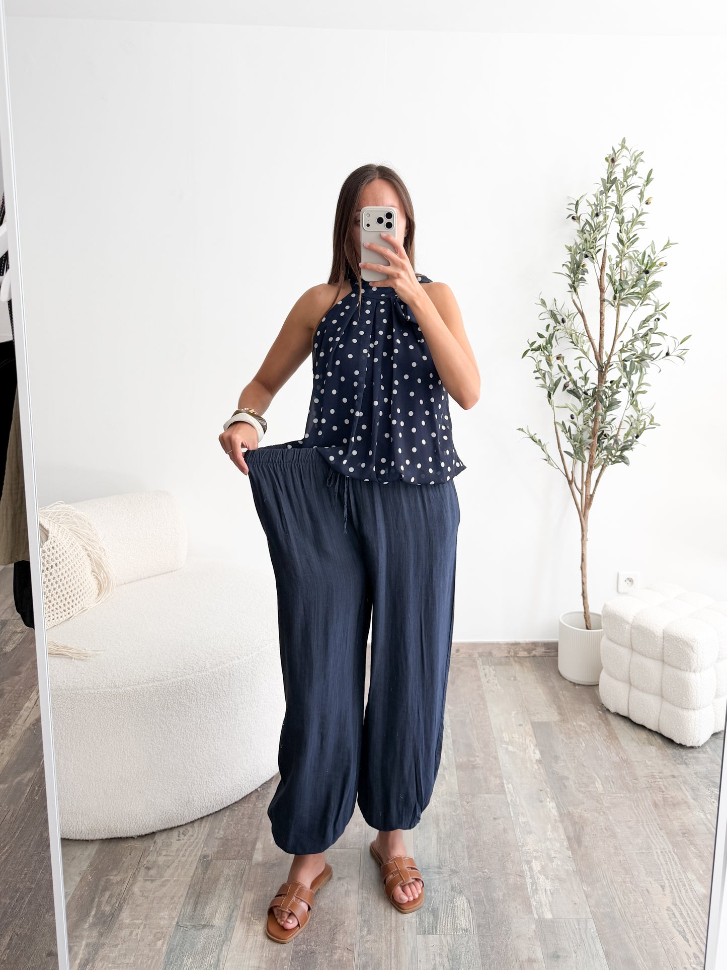 Pantalon bouffant marine