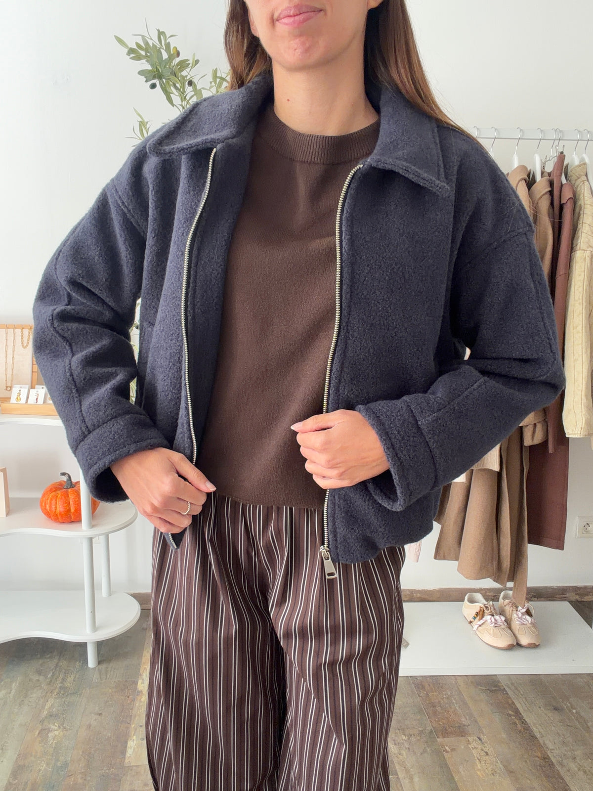 Blouson doux marine