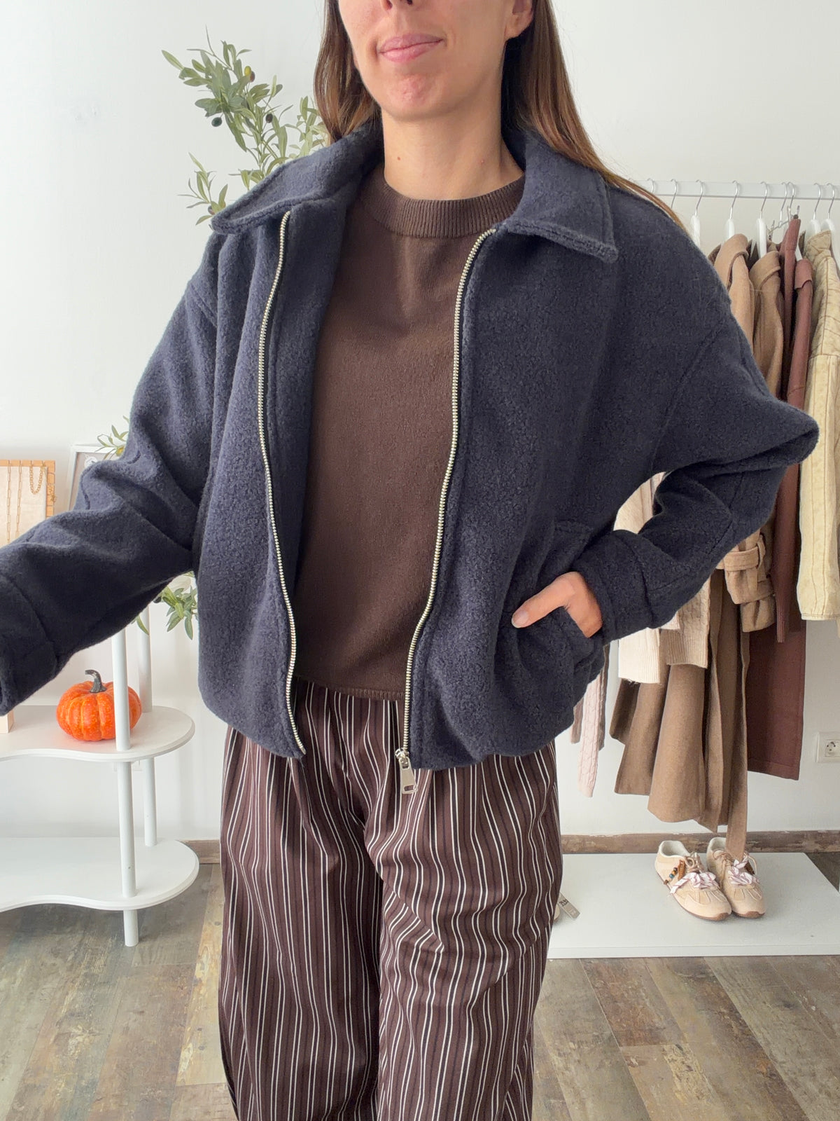 Blouson doux marine