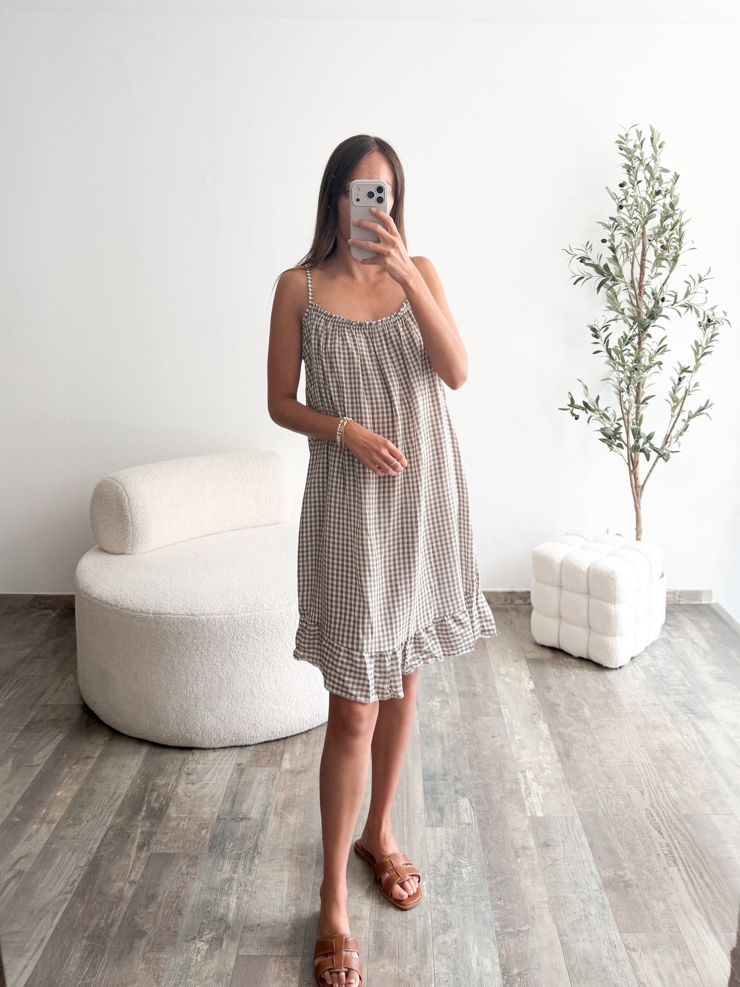 Robe Vichy beige