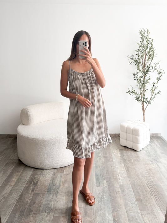 Robe Vichy beige