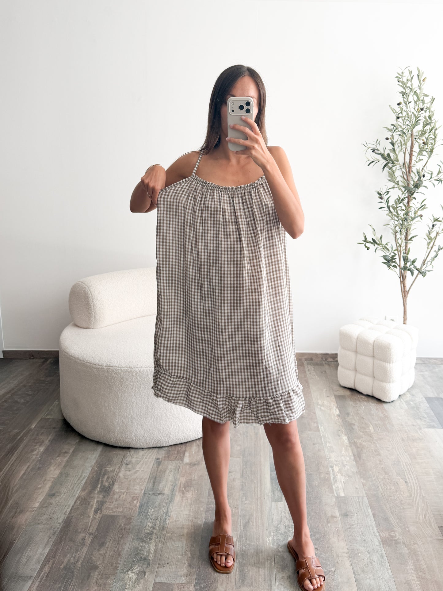 Robe Vichy beige