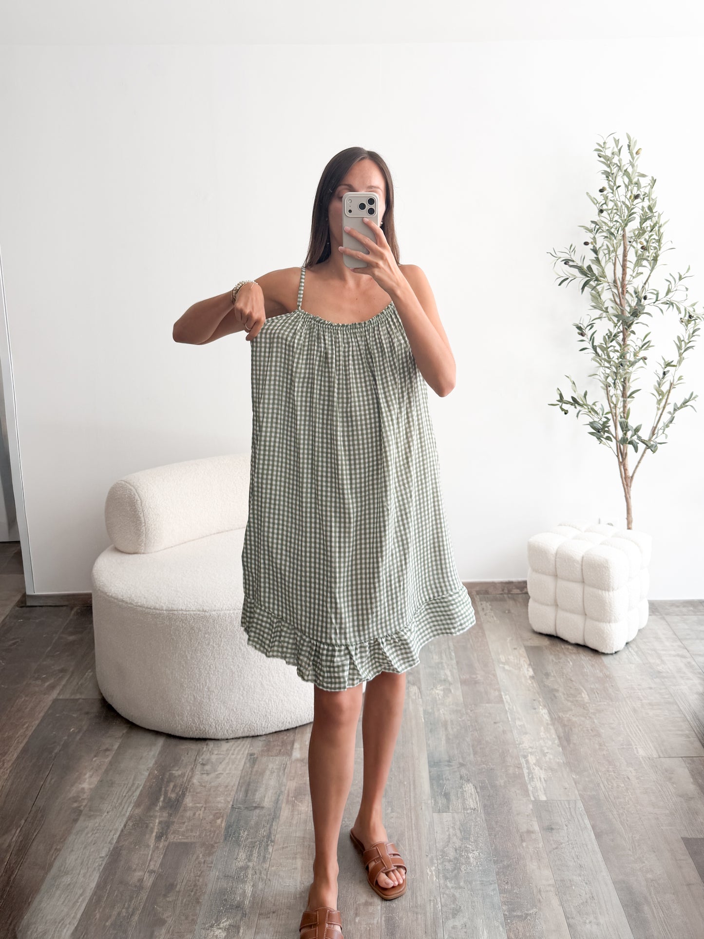 Robe Vichy verte