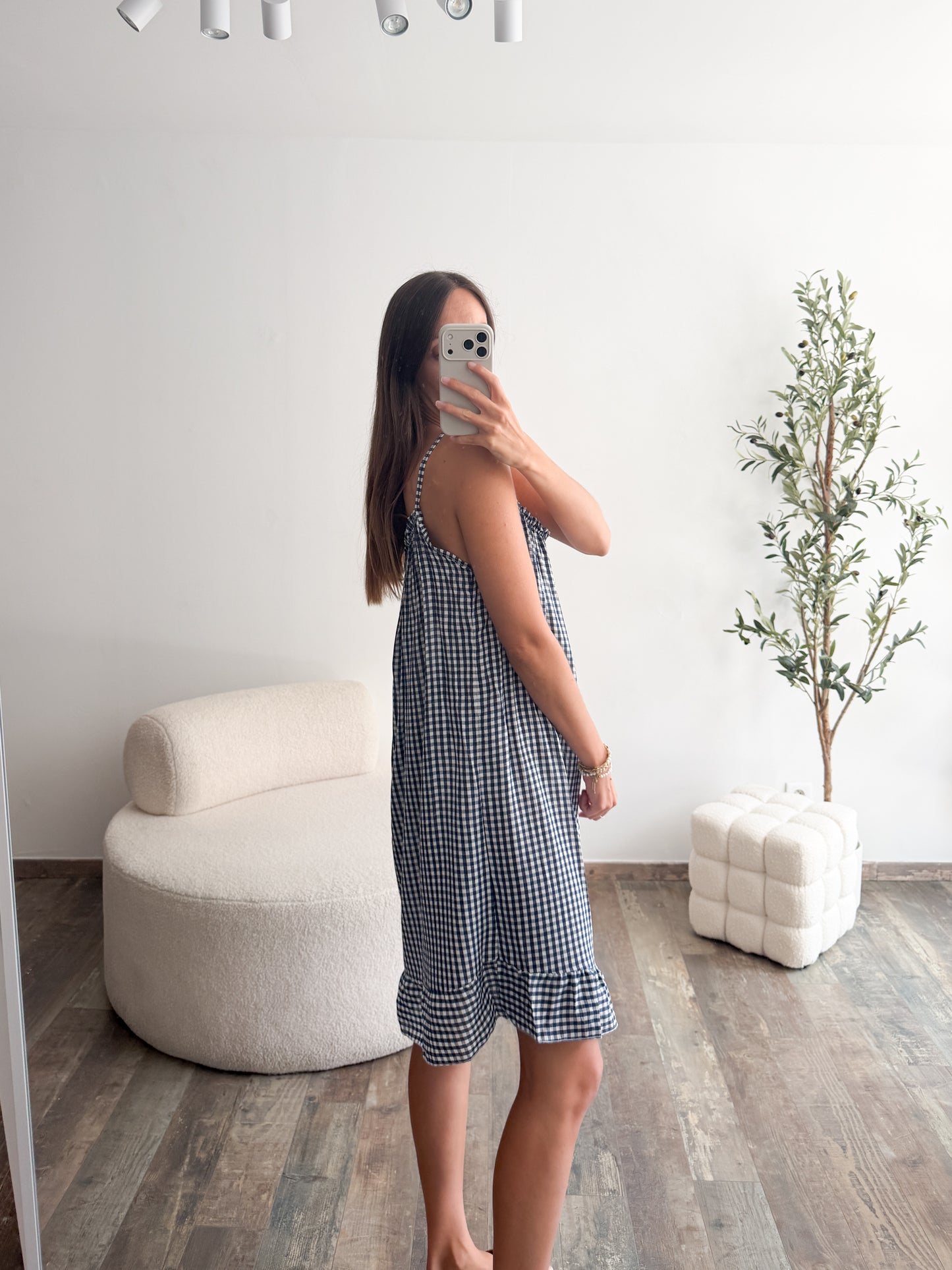 Robe Vichy bleu marine