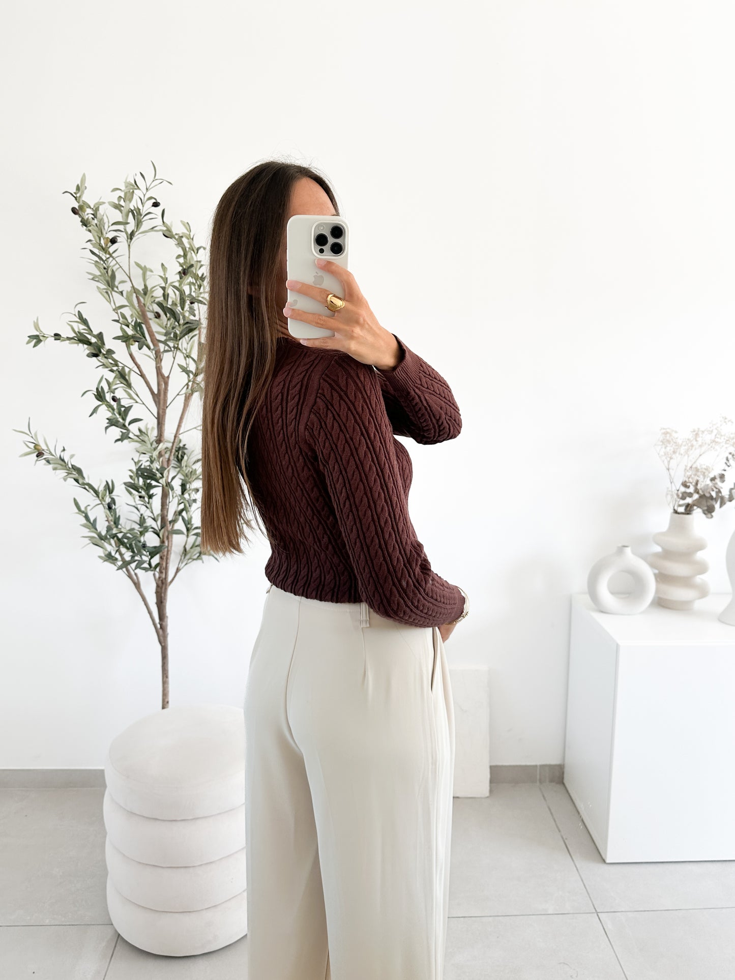 Pull Jade marron