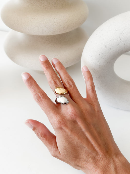 Bague bicolore
