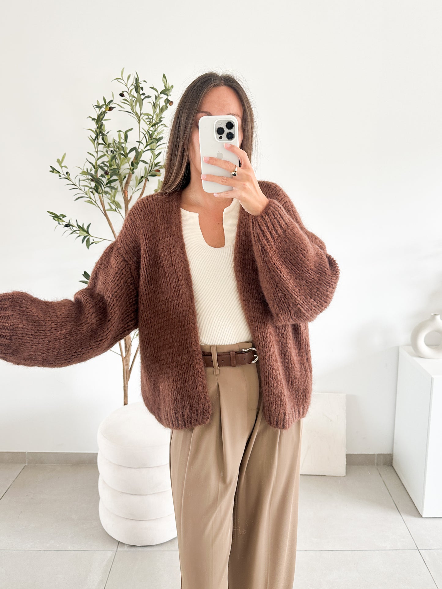 Gilet Clara Mohair marron