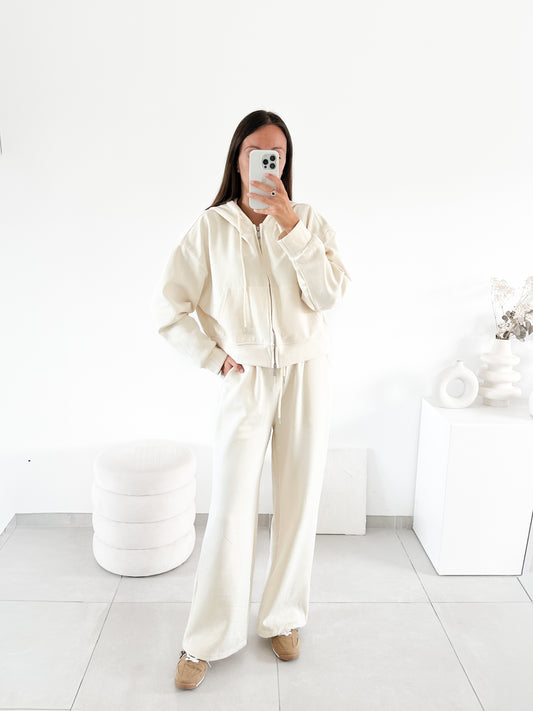 Pantalon jogging écru