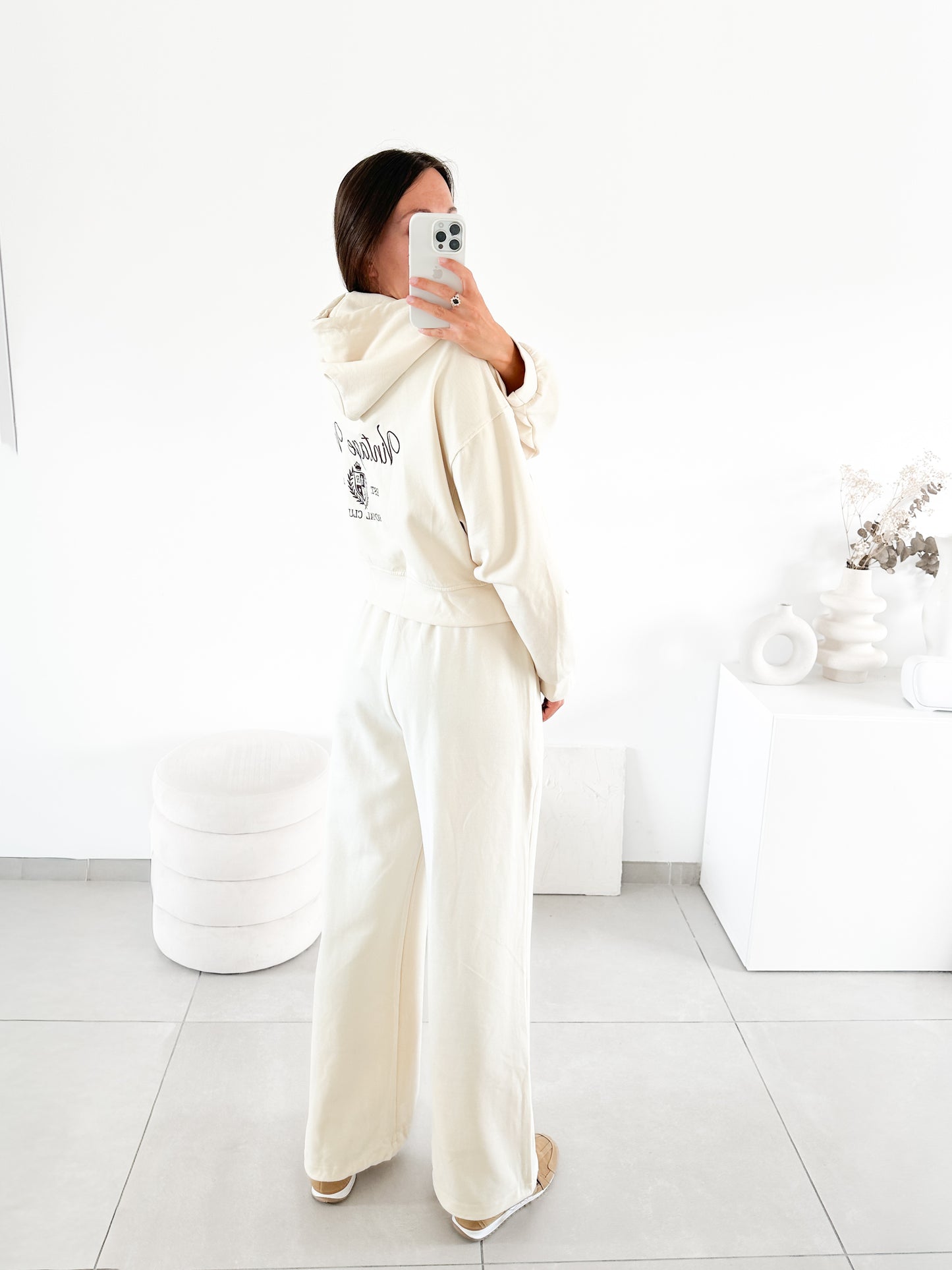 Pantalon jogging écru