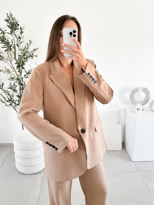 Blazer oversize camel