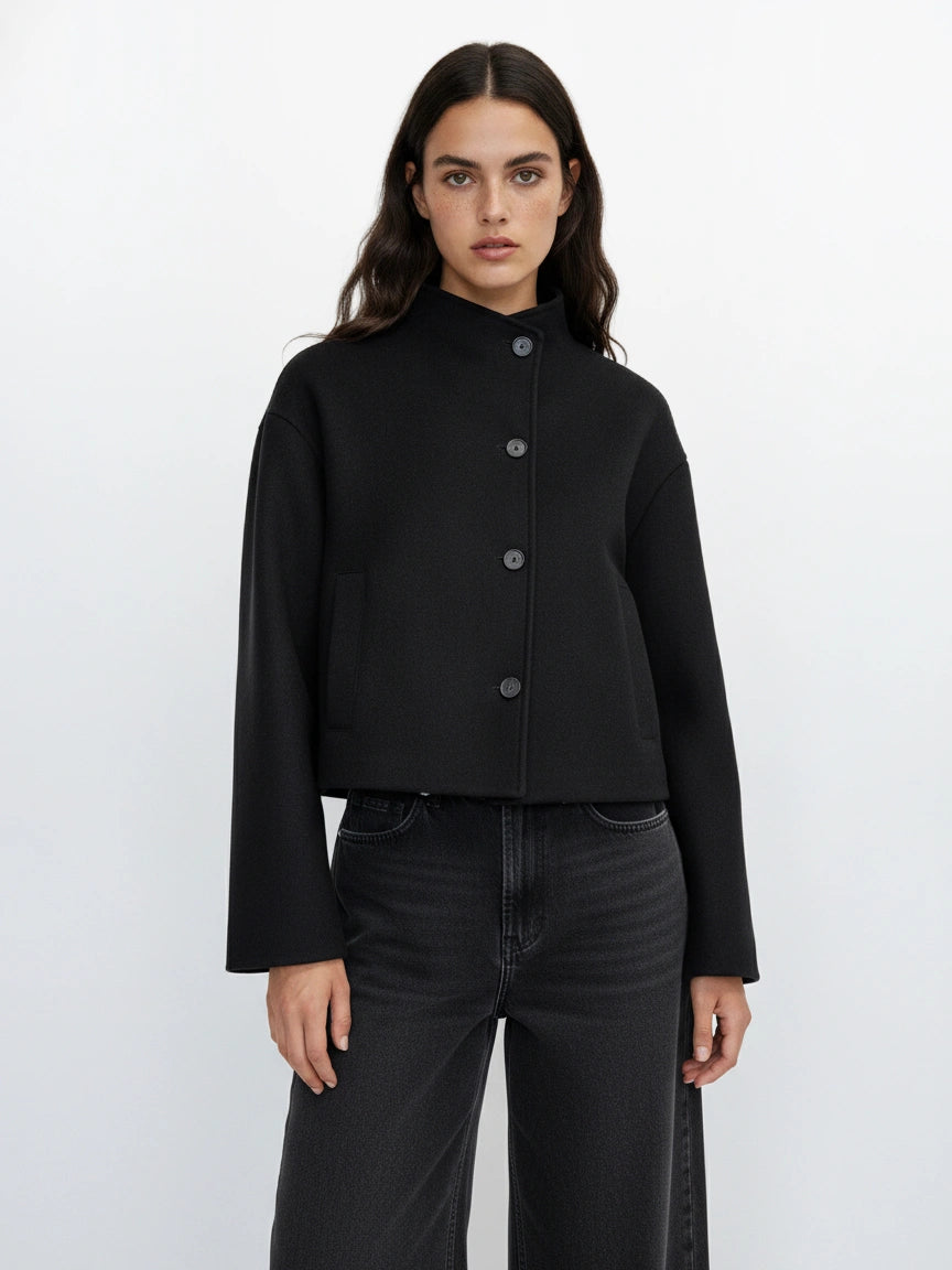 Manteau croisé noir